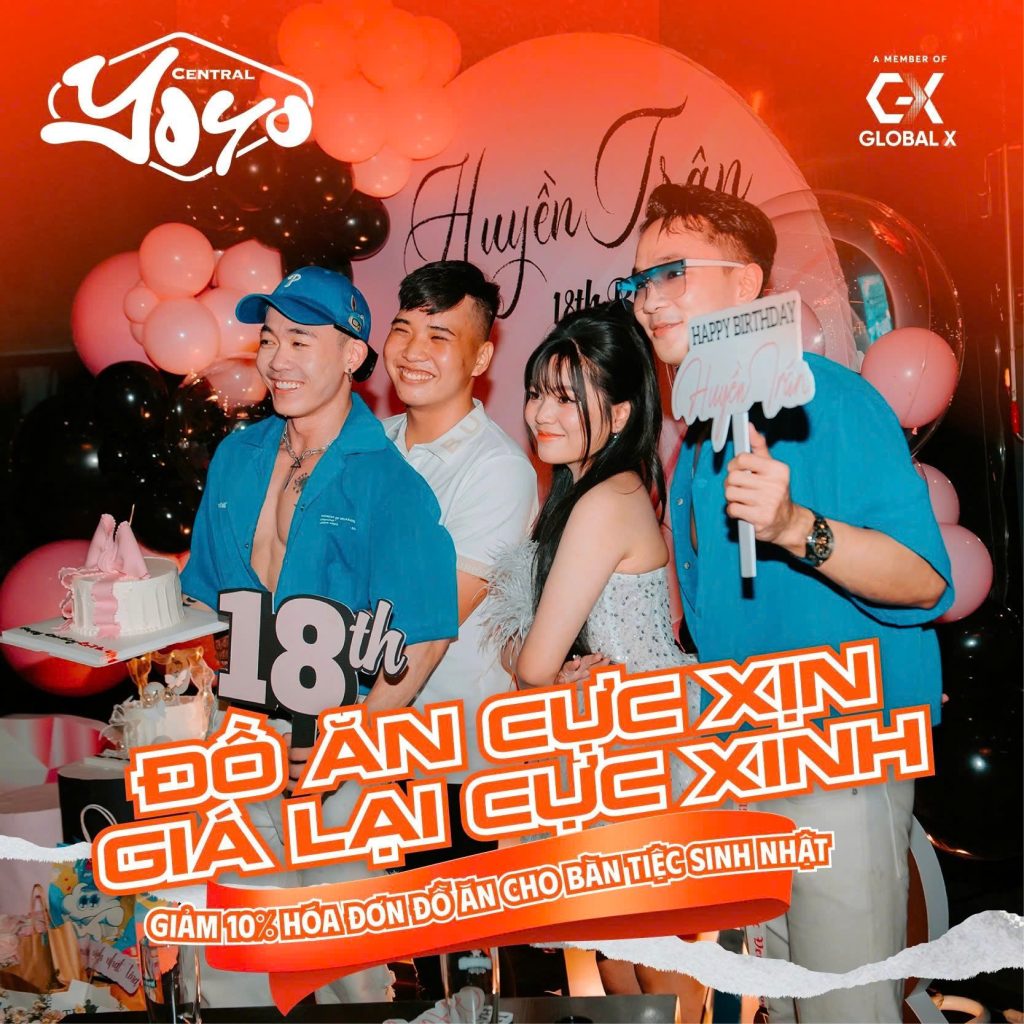 Ưu đãi Happy Hour YOYO Central – Hồ Con Rùa: Bật Mood Tan Tầm Cực Chill từ 16h – 19h