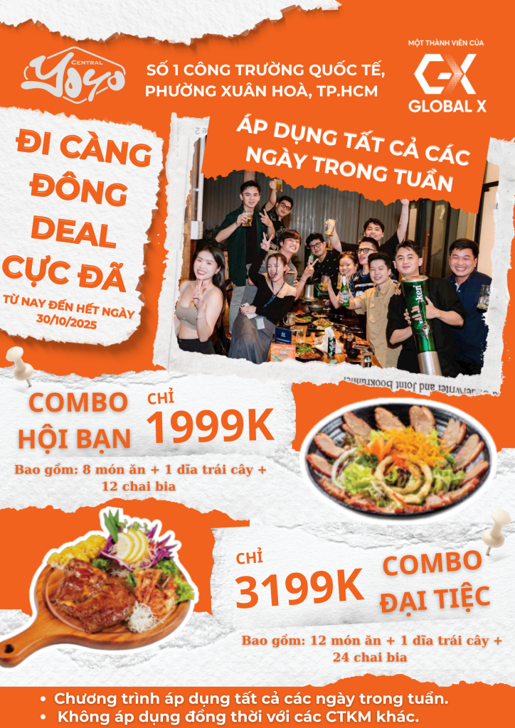 Combo siêu đã - Khi các tụ hội đến với Yoyo Central & Yoyo Garden